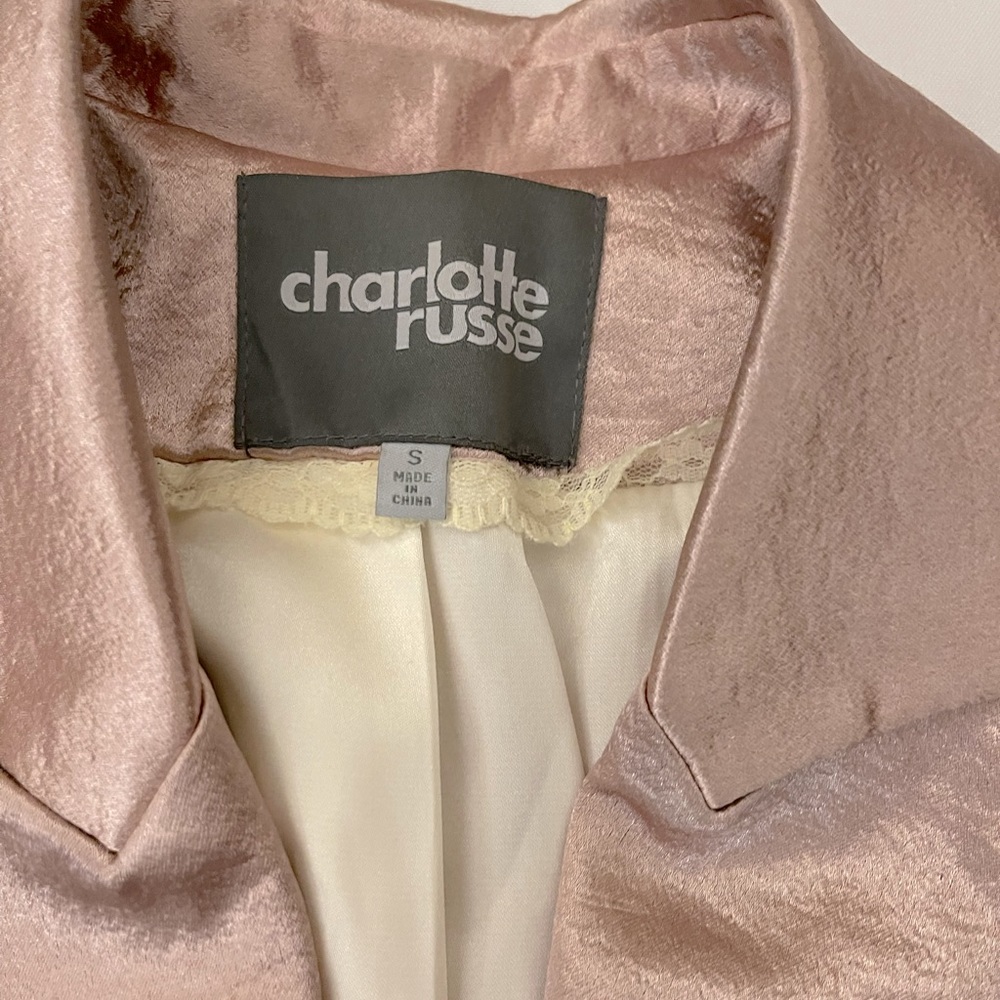 Selling Pinkish/Silver Blazer Wore 1 Time. Beautiful Color and Material
